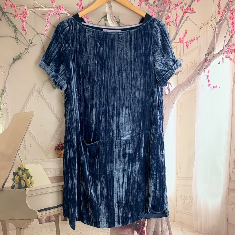 SOLD Anthropologie Floreat Crushed Velvet Dress - Picture 3 of 8